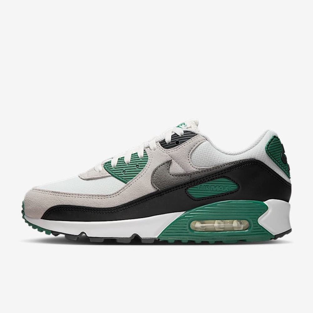 Nike Air Max 90 Men's Sneakers - Green, Black, and White